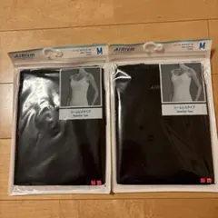 新品未使用AIRism キャミソール　シームレス ブラック M 2枚セット