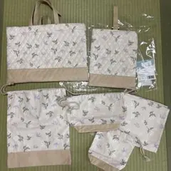 入園入学　6点　レッスンバック　上履き入れ　体操服袋　給食袋