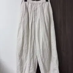 Samansa Mos2 Cross×Linen ふんわりパンツ　ベージュ