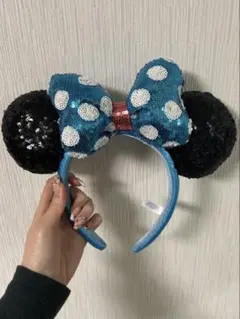 ミニーマウス風スパンコールカチューシャ