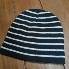 【未使用】ストライプニット帽★46-50cm
