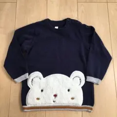 dymples ネイビー クマさんニット