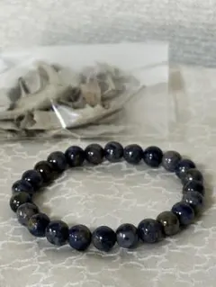 カイヤナイト 天然石 ブレスレット 浄化済み セージ付き 開運 癒し