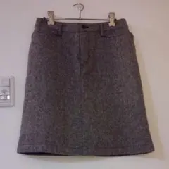 【AS KNOW AS（アズノウアズ）】スカート　グレイ