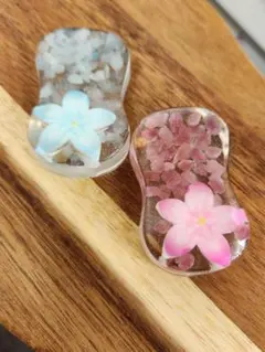 天然石入りお箸置き2個セット⭐名入れ可