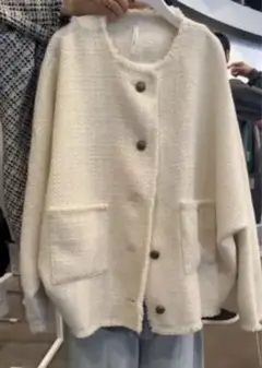 Dignite Collier アイボリー ツイードジャケット完売品　お値下げ‼️