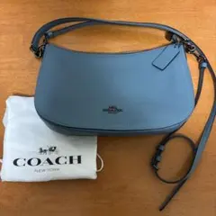 【美品】COACH サットン クロスボディバッグ ライトブルー レザーのサムネイル