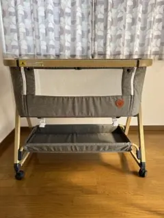 HZDMJ 添い寝 ベビーベッド グレー