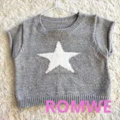 ❣️即購入OK❣️ ROMWE 半袖ニット 星　Y2K Sサイズのサムネイル
