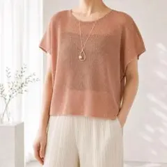 未使用級 me ISSEY MIYAKE プリーツドルマン プリーツトップス F 