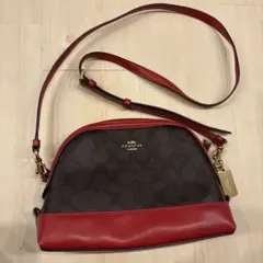 COACH コーチ スモールタウンバケットバッグ シグネチャー 2WAY レッド COACH コーチ スモールタウンバケットバッグ シグネチャー 2WAY レッド