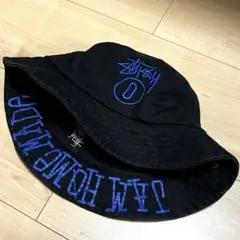 【中古】STUSSY×JAM HOME MADE バケットハット 黒 L/XL