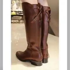 ESCARLATA 茶色 ロングブーツ ESCARLATA/エスカラータ】LONG BOOTS | スピック＆スパン(Spick and