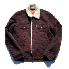 【名作】Levi's トラッカー コーデュロイ ボアジャケット ブラウン S