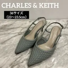 36サイズ【CHARLES&KEITH】ポインテッドトゥミュール　グリーンのサムネイル