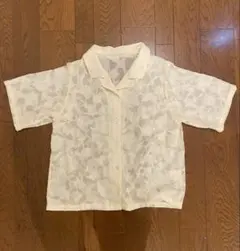 オパール柄 シアーシャツ