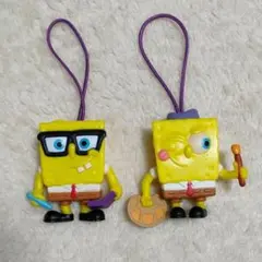 非売品】ハッピーセット スポンジボブ ストラップフィギュア2個セット