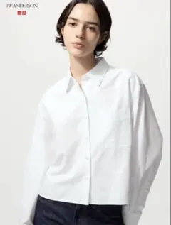 新品同様○UNIQLO オックスフォードシャツ 白 M
