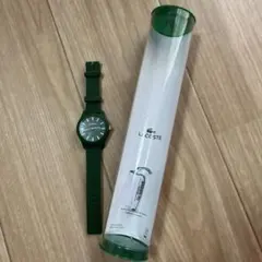 【9/28まで半額！】 LACOSTE グリーン シリコン 時計