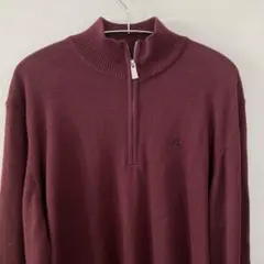 J.リンドバーグ　ハーフジップ薄手ニット　 毛100 %