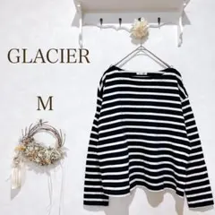 GLACIER カットソー　ボーダー　長袖　Tシャツ　　黒　M カジュアルのサムネイル