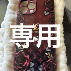 iPhone 13 Pro Max ケース ボルドー ローズ柄