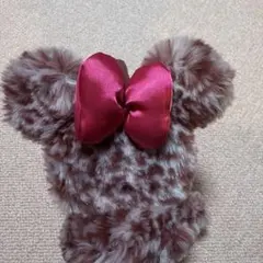 ディズニー　ミニー　イヤーマフ　ピンクヒョウ柄　耳当て