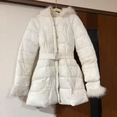 GRL ベルト付きファーAラインダウンコート[kd79]