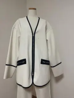 PUBLIC TOKYO【youth】UNEVENジップブルゾン　アイボリーのサムネイル