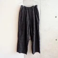 studio CLIP ゆるタックテーパードパンツ コーデュロイ ブラック