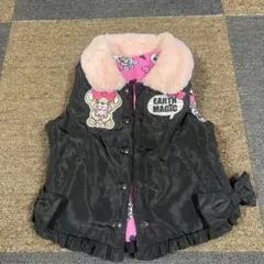 EARTH MAGIC ダウンベスト リバーシブル100cm