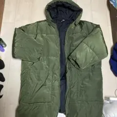 オリーブグリーン ジップアップ ロングコート