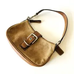 オールドコーチ ソーホー スエード ベルト ハンドバッグ ブラウン7558