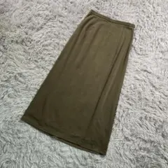 PINORE ロングスカート M カーキ タイトスカート 日本製 ストレッチのサムネイル