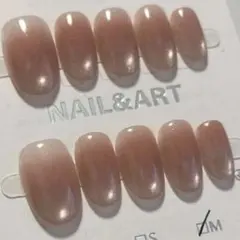 No.30 ちゅるん マグネットネイルチップ ピンクベージュ Mサイズ