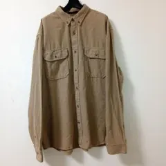 BANANA REPUBLICベージュ 長袖 ボタン付きシャツ　ヴィンテージ