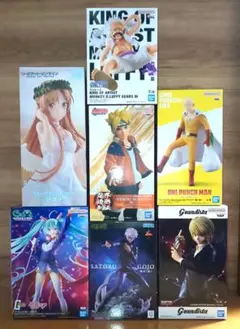 フィギュアまとめ売り、五条悟、クラピカ、ルフィ、サイタマ、ボルト、アスナ、ミク