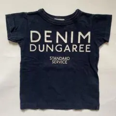 DENIM DUNGAREE ロゴTシャツ ネイビー　100㎝のサムネイル