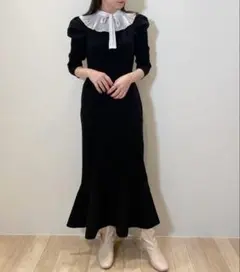 スナイデル　プリーツカラー　ワンピース