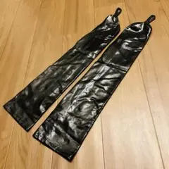黒 合成皮革 ロングアームカバー