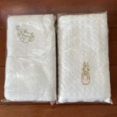 新品未使用 ピーターラビット フェイスタオル 2枚セット MUFG