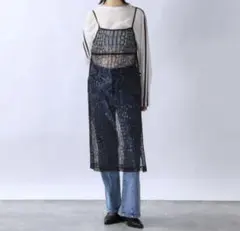 JEANASIS スパンコール レース キャミワンピース