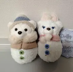 ダッフィー シェリーメイ ぬいぐるみチャーム シークレット 雪だるま 2個