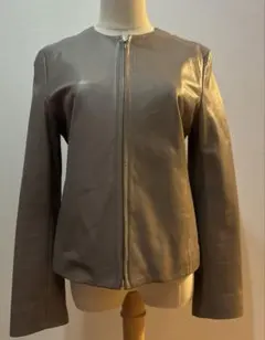 UNITEDARROWS ユナイテッドアローズ ノーカラー ラムレザージャケット