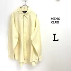 ✨MEN'S CLUB 長袖シャツ ライトイエロー L 日本製のサムネイル