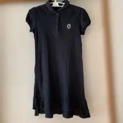 ベルメゾンGITA半袖ワンピース 黒 ポロシャツ風 150サイズ