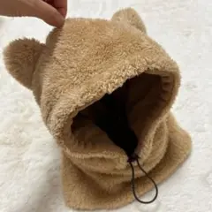 キッズ♡クマ耳帽子♡ネックウォーマー♡ベージュ