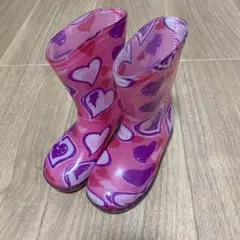 Яё 様　★新品未使用★ レインブーツ　長靴　15cm ハート柄　ピンク　女の子