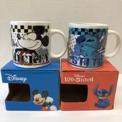 ミッキー&ミニー・スティッチ マグカップ2個セット