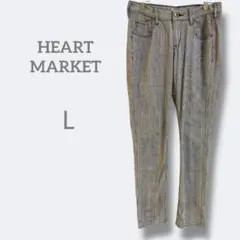 1832 ハートマーケット【L】グレンチェック　スラックス　コットン　ステッチ